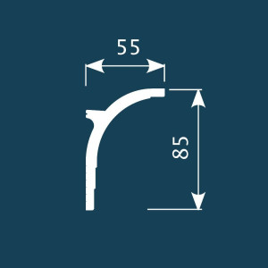 Карниз CoSca КX045 85х55х2000 мм для подсветки (пог. м)