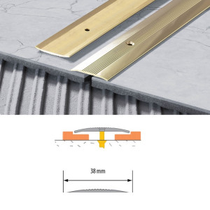 Порог алюминиевый Cezar LPOR 38 мм 2.7 п.м. Серебро матовое