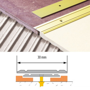 Порог алюминиевый Cezar LPP 30 мм 2 п.м. Оливка матовая