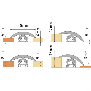 Порог гибкий Cezar FlexLine 157 Дуб сардиния 9 п.м.