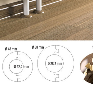 Розетки для труб Cezar 108 Дуб замковый D58 / d29 мм