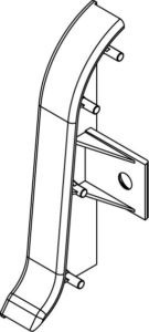 Торцевое окончание Cezar Premium в цвет плинтуса (левое)