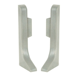 Торцевые окончания к плинтусу Effector Q63.01 Серебро