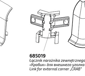 Угол наружный Cezar Premium в цвет плинтуса