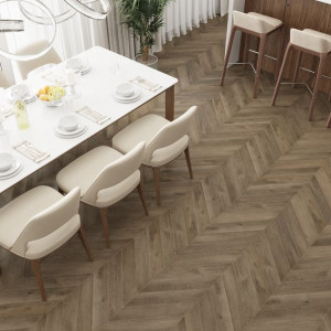 Виниловая плитка Alpine Floor Chevron Alpine LVT Еco 20−4A Дуб Насыщенный