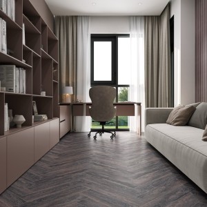 Виниловый SPC ламинат CronaFloor Herringbone H006 Дуб Бордо