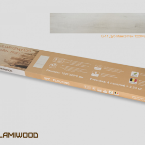 Виниловый SPC ламинат Lamiwood Q-11 Дуб Манхэттен