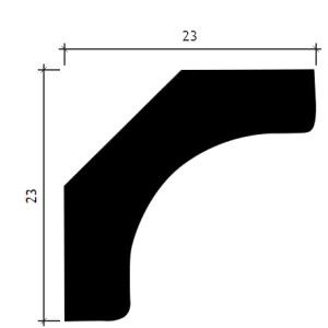 Карниз дюрополимерный Европласт 6.50.154 23х23 мм