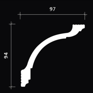 Карниз дюрополимерный Европласт 6.50.248 97х94 мм