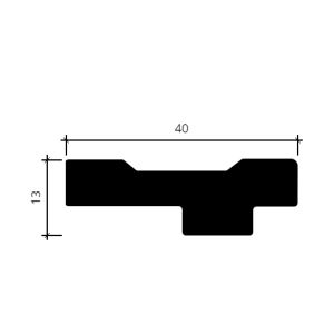 Карниз дюрополимерный Европласт 6.50.298 40х13 мм