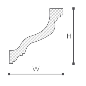 Карниз NMC Wallstyl WT10 80х80х2000 мм (пог. м)