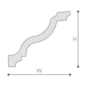Карниз NMC Wallstyl WT11 105х130х2000 мм (пог. м)