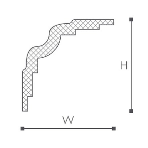 Карниз NMC Wallstyl WT25 80х80х2000 мм (пог. м)