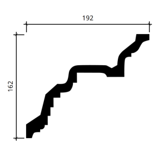 Карниз гибкий полиуретановый Европласт 1.50.110 192х162 мм