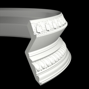 Карниз гибкий полиуретановый Европласт 1.50.137 183х190 мм