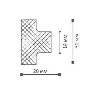 Карниз NMC Nomastyl T4 20х30х2000 мм (пог. м)