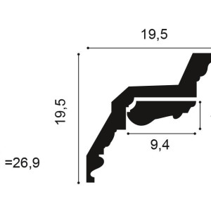 Карниз Orac Decor C307 195х195х2000 мм