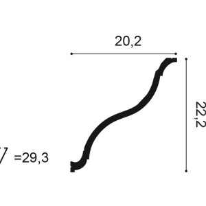 Карниз Orac Decor C335 202х222х2000 мм