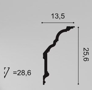 Карниз Orac Decor C340 135х256х2000 мм