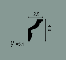 Карниз Orac Decor CX148 29х43х2000 мм