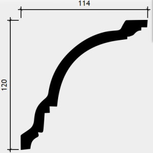 Карниз полиуретановый Европласт 1.50.108 114х120 мм