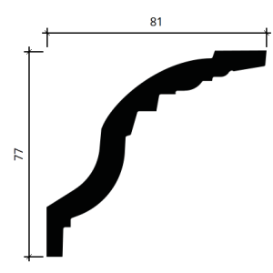 Карниз полиуретановый Европласт 1.50.179 81х77 мм