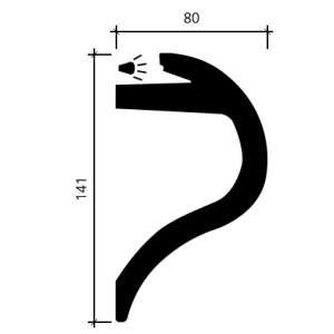 Карниз полиуретановый Европласт 1.50.228 80х141 мм