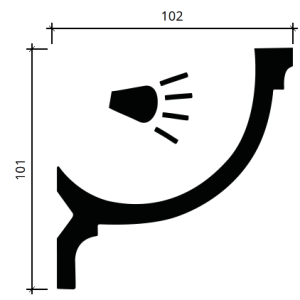 Карниз полиуретановый Европласт 1.50.261 102х101 мм
