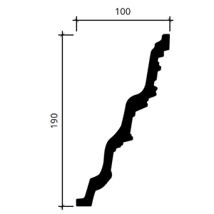 Карниз полиуретановый Европласт 1.50.502 100х190 мм