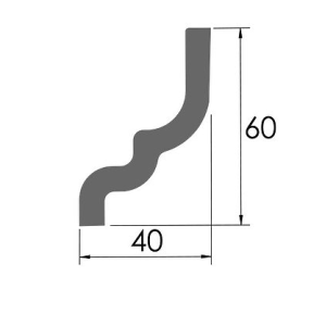 Карниз NMC Nomastyl DR 60х40х2000 мм (пог. м)