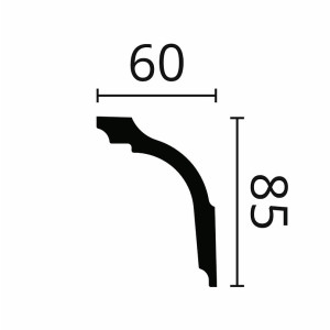 Карниз NMC Nomastyl GL 60х85х2000 мм (пог. м)