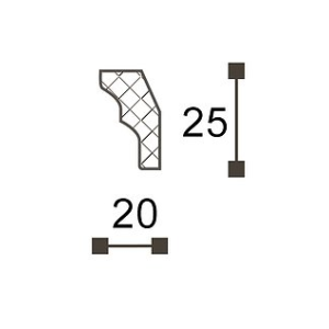 Карниз NMC Nomastyl ME 25х20х2000 мм (пог. м)