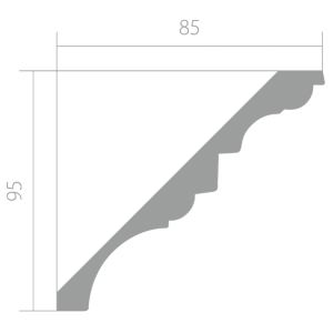 Карниз Ultrawood CR 0002 85х95х2000 мм (пог. м)