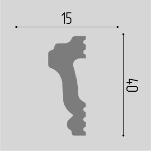 Молдинг Де Багет М40 15x40х2000 мм (пог. м)