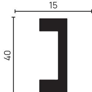 Молдинг Decor Dizayn 618-66SH 15x40х3000 мм (пог. м)