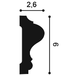 Молдинг Orac Decor P8020 26х60х2000 мм