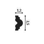 Молдинг Orac Decor PX103F гибкий 12х25х2000 мм