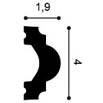 Молдинг Orac Decor PX120F гибкий 19х40х2000 мм