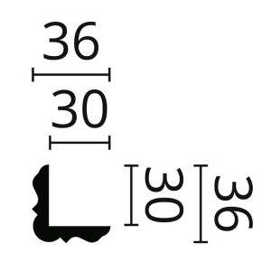Молдинг NMC Wallstyl WE2 36х36х2000 мм (пог. м)