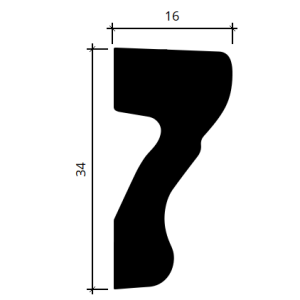 Молдинг полиуретановый Европласт 1.51.346 34х16 мм