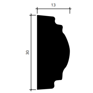 Молдинг полиуретановый Европласт 1.51.379 30х13 мм