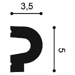 Молдинг Orac Decor P8060F гибкий 35х50х2000 мм