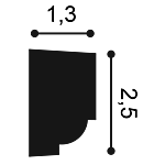 Молдинг Orac Decor P9050 13х25х2000 мм