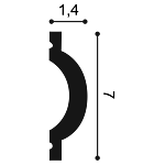 Молдинг Orac Decor P9901 14х70х2000 мм