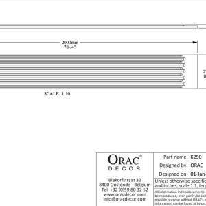 Пилястра Orac Decor K250