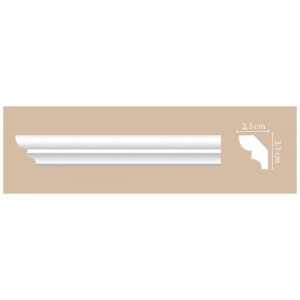 Потолочный плинтус Decomaster A211 23х31х2000 мм (пог. м)