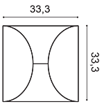 Стеновая панель Orac Decor W107 Circle 29х333х333 мм