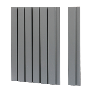 Стеновая серединная реечная панель Ликорн Тёмно-серый 65х16х2800 мм (пог. м)