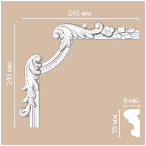 Угол декоративный Decomaster 97100-3L 8х245х245 мм