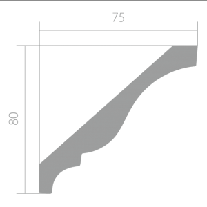 Карниз Ultrawood CR 0001 75х80х2000 мм (пог. м)
